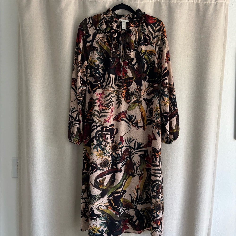 Cool Multicolor Long Sleeve Floral Dress